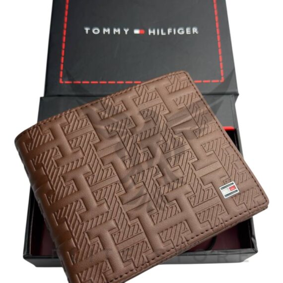 Men’s Tommy Hilfiger Wallet – Brown with Tommy Pattern