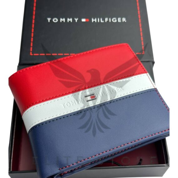 Men’s Tommy Hilfiger Wallet – Blue with Red & White Stripes