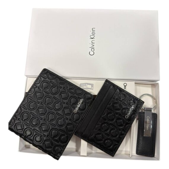 Calvin Klein Double Wallets & Keychain Set