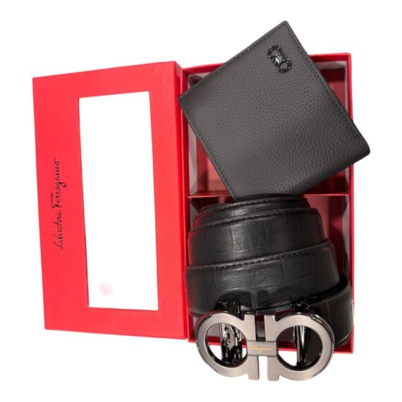 Salvatore Ferragamo Wallet & Belt Set