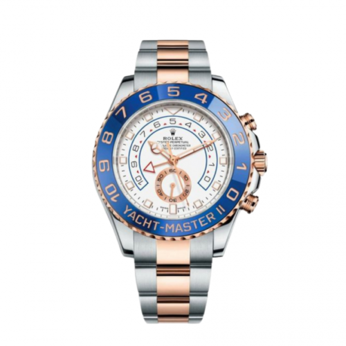 ROLEX YACHT MASTER II WATCH WHITE WITH STAINLESS STEEL ROSE GOLD&SILVER BELT